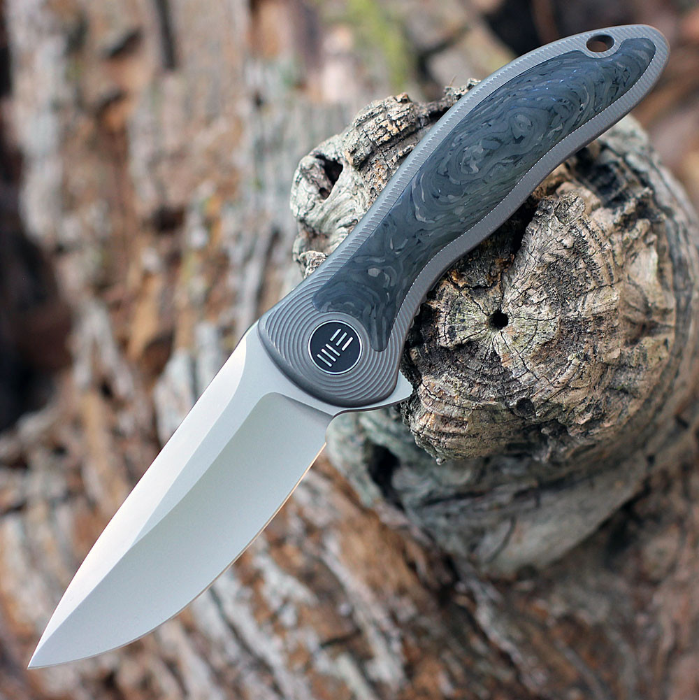 WE Knife Synergy 2v2 Integral 20CV Gray Ti/CF Frame Lock WE18046CF-1
