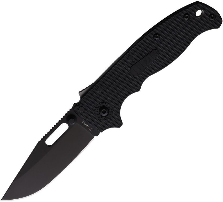 Demko AD20.5 Shark Lock | Black Clip Point D2 |Knifeworks