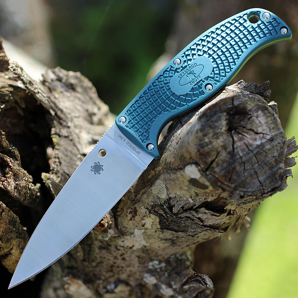 Spyderco Enuff 2 K390 Blue FRN Fixed Blade FB31PBL2K390 | Knifeworks