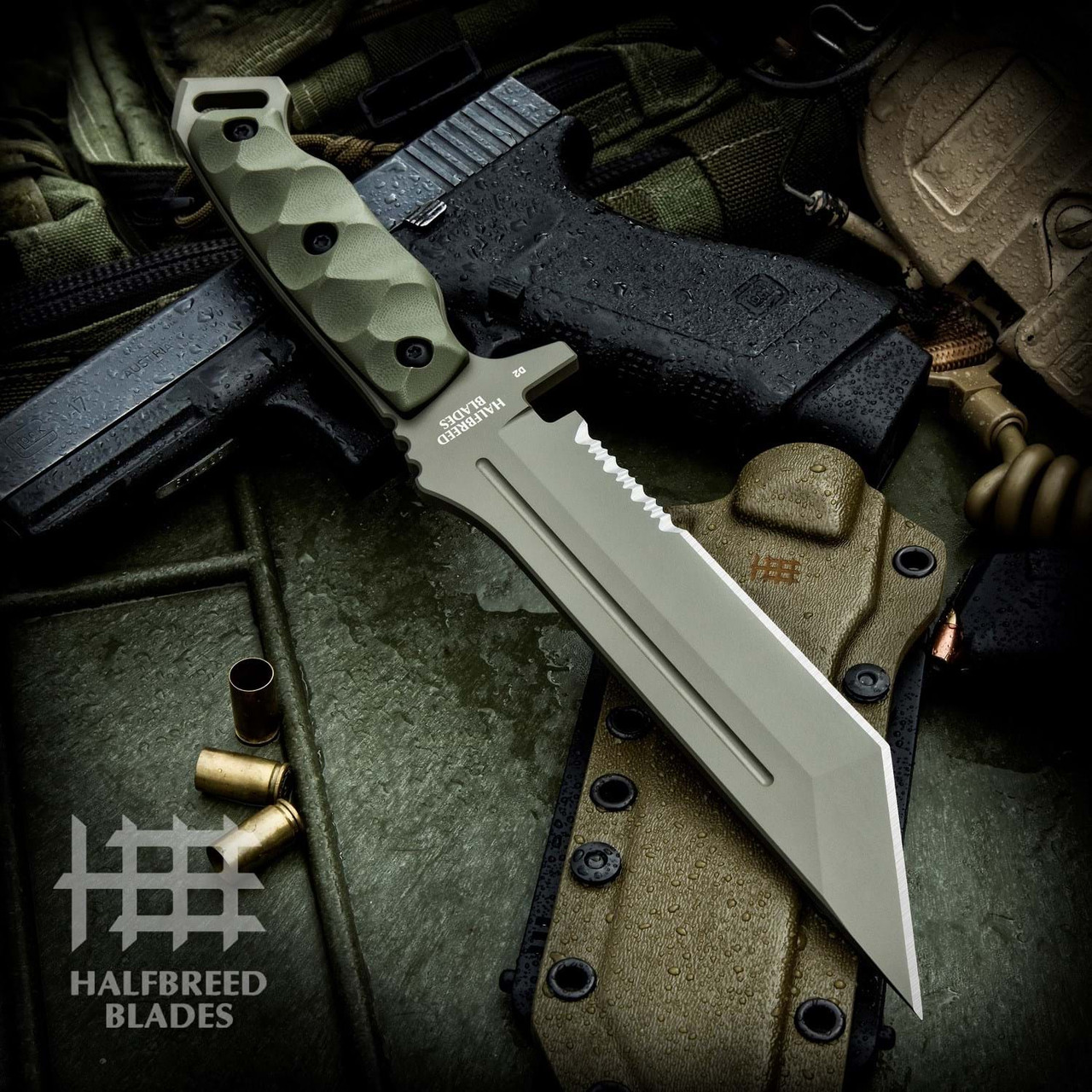 Halfbreed Blades Medium Infantry Knife | MIK-05PS-K110-OD| Knifeworks