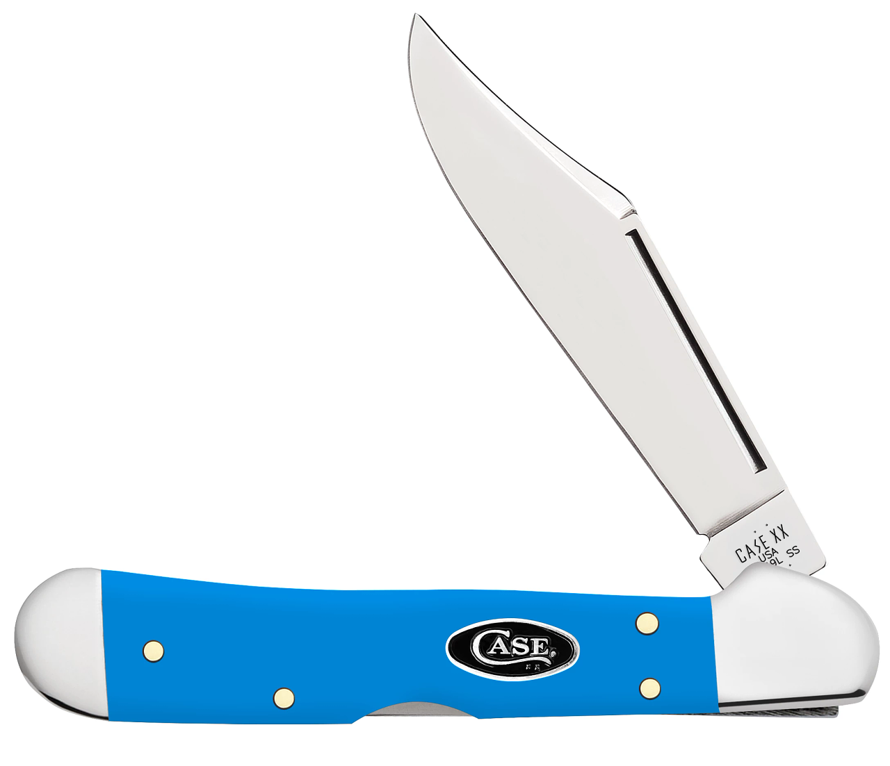 Case Mini Copperlock| 68902 Smooth Light Blue Synthetic | Knifeworks