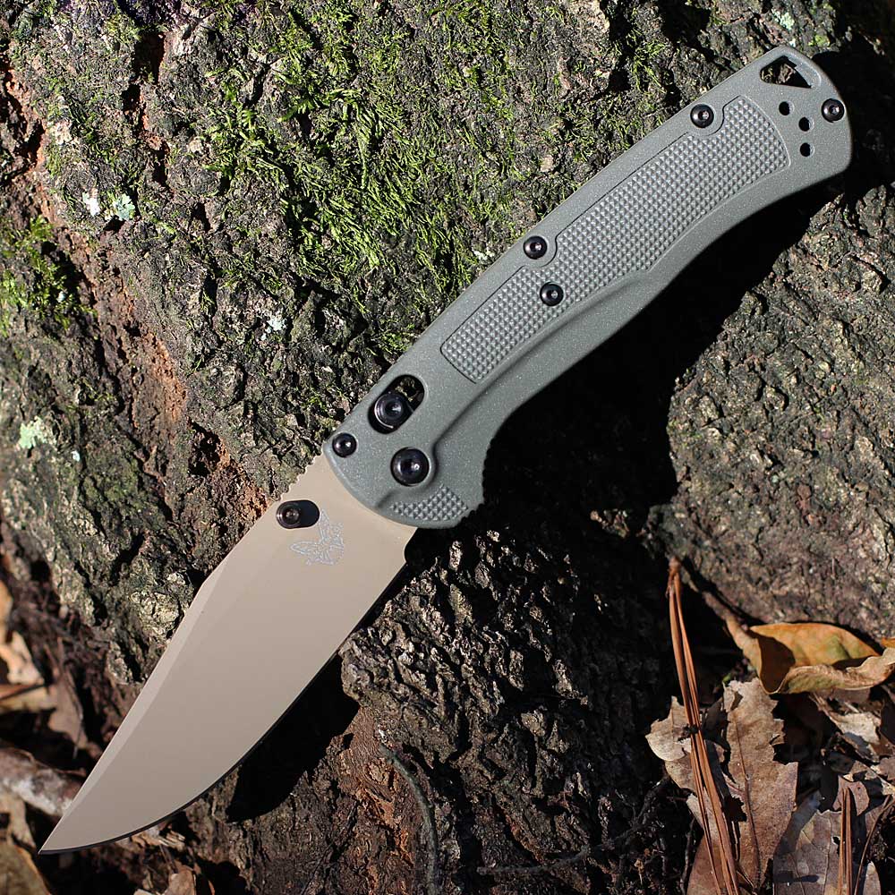 Benchmade Taggedout 3.50" Elmax Tan Clip Point Deep Olive 15536TN-02 |  Knifeworks