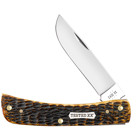 Case XX Sod Buster Jr. Jig Burnt Amber Bone Pocket Knife – Carbon