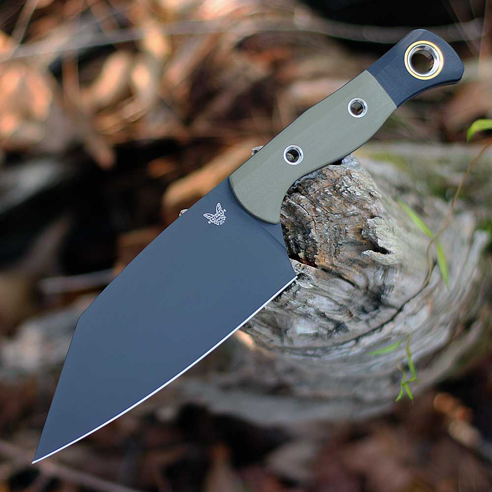 Benchmade Station Knife 4010BK-01 | CPM-154 Black OD Green G10 | KW