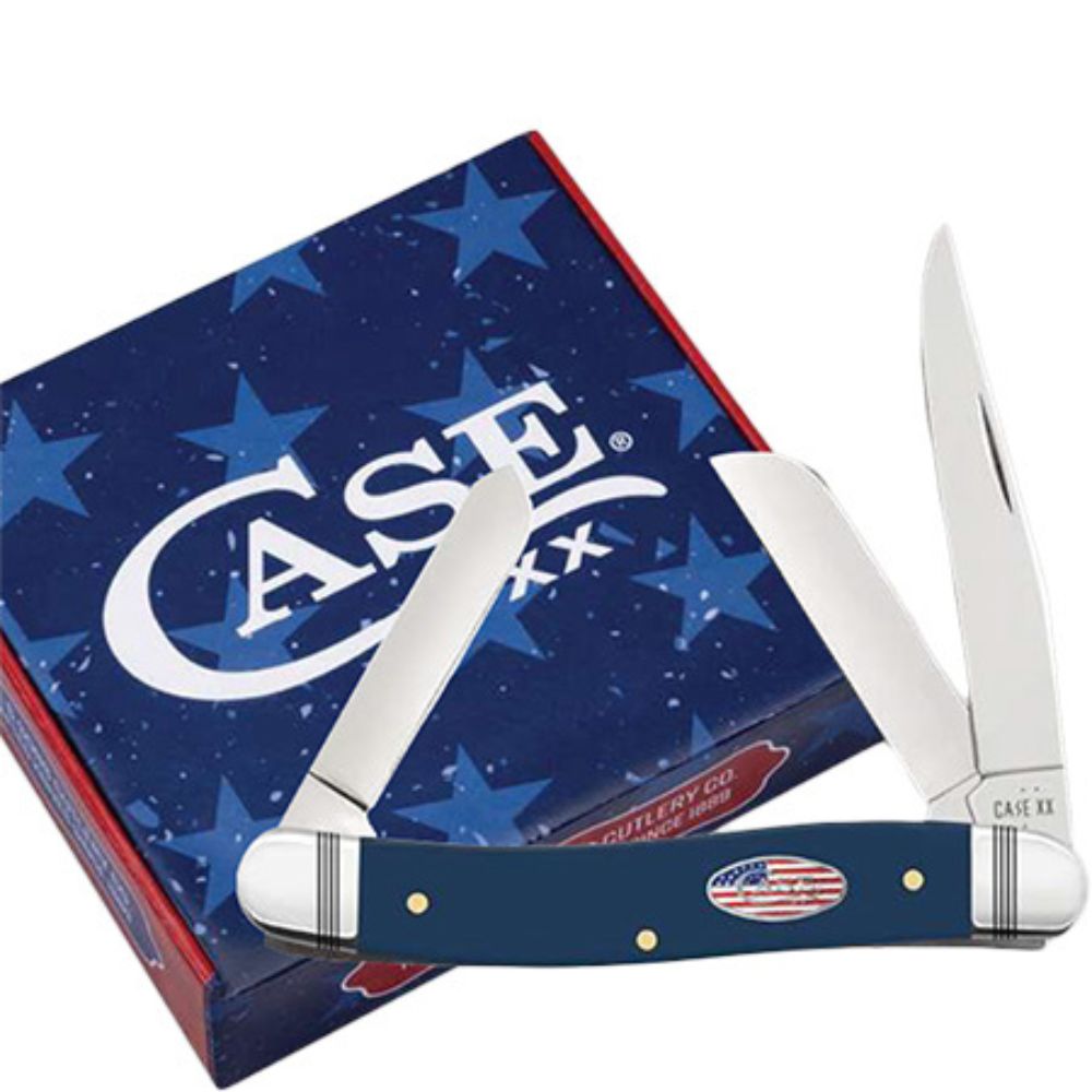 Case Medium Stockman Navy Blue Synthetic (4318 SS)| 10863| Knifeworks