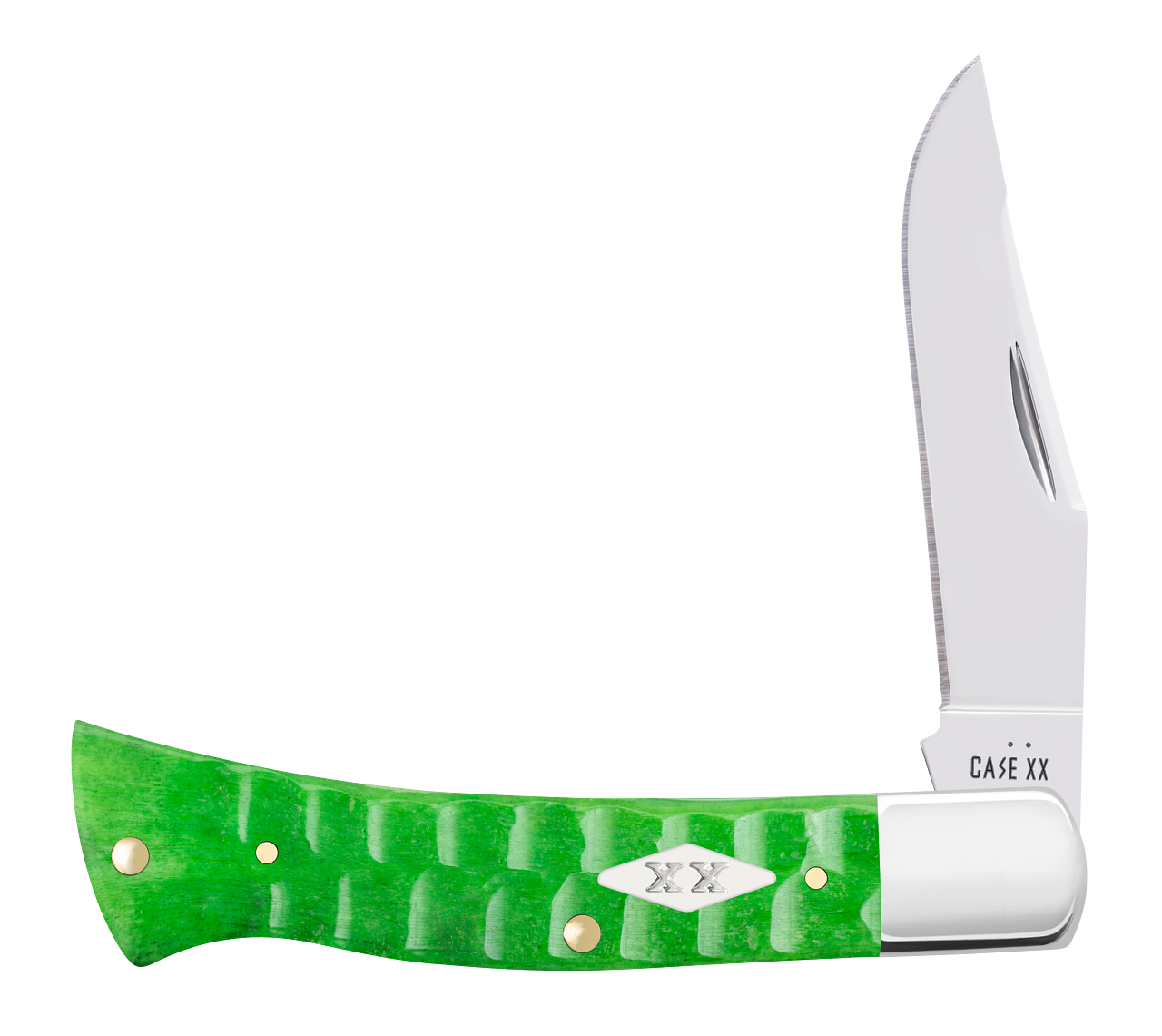 Case Axe Handle Knife 3.25 in. Bright Green Bone | Knifeworks