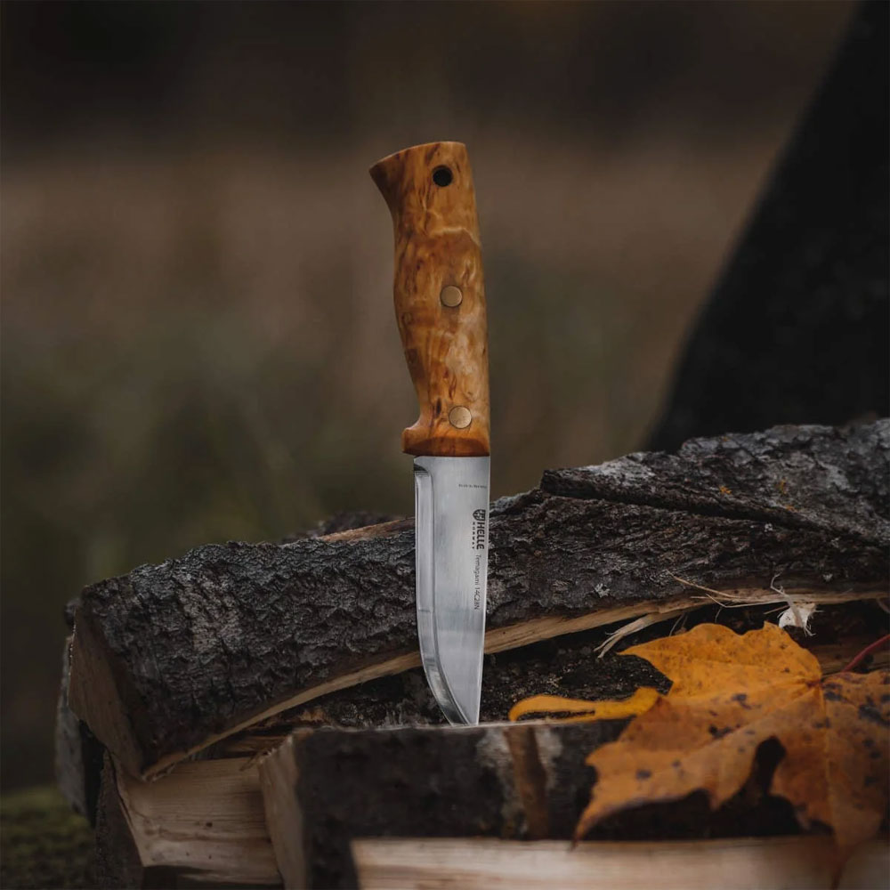 Helle Temagami Fixed - Curly Birch | 1300 | Knifeworks