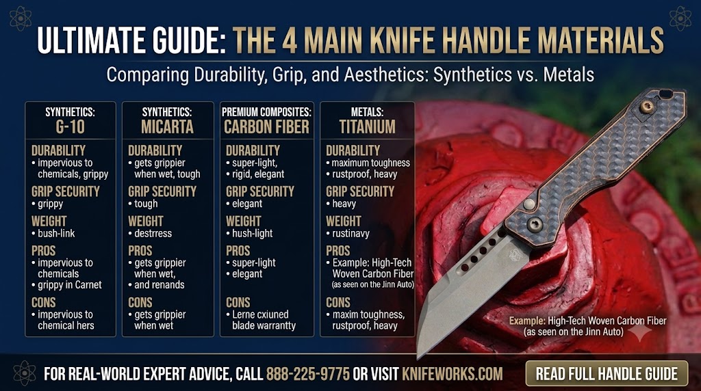 Comparing G-10, Micarta, Titanium & Carbon Fiber