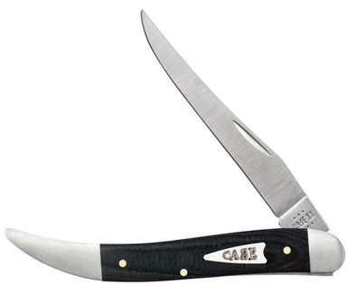 Case Medium Texas Toothpick | 27819 Black Smooth Micarta | Knifeworks