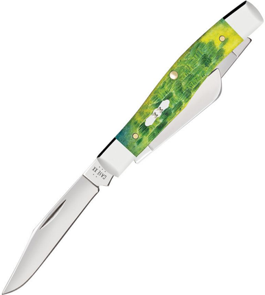 Case Medium Stockman 27862 | Peach Seed Jig Green Apple Bone