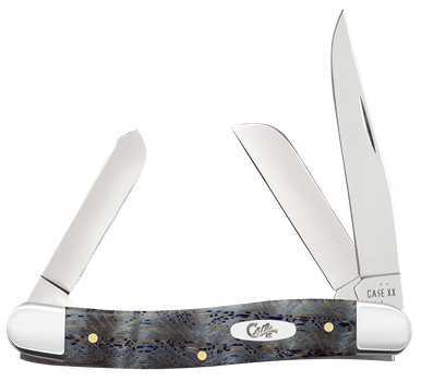 Case Medium Stockman 47492 | Blue Curly Oak | 3-Blade 7318 SS | Knifeworks
