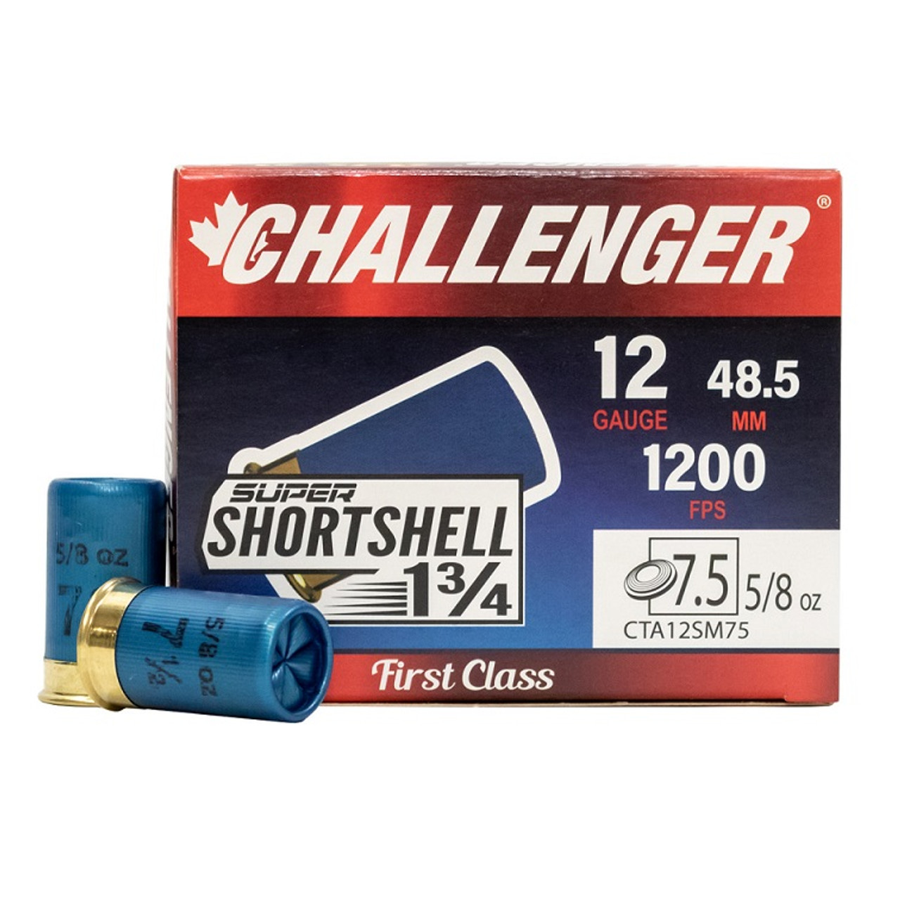 Challenger Super Shortshell, 12 Gauge, 1-3/4'', #7.5 (Box of 20) - NAS  Outdoors