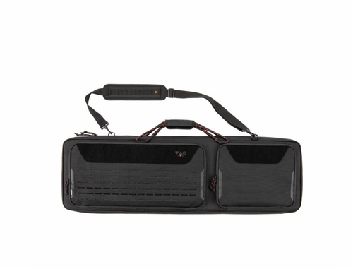 Tac-Six 42" Lockable Squad Tactical Gun Case, Laser Cut Molle Front, Black