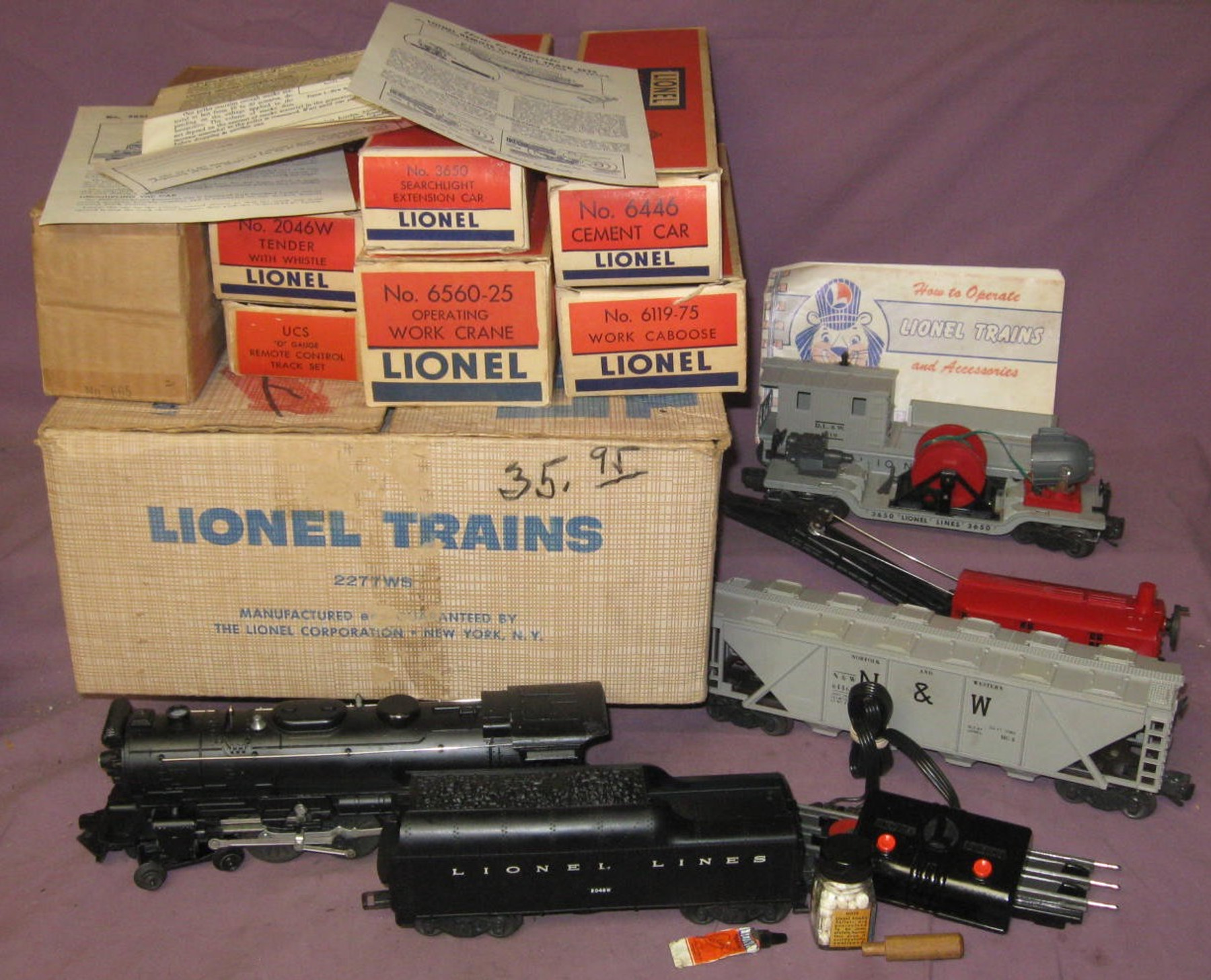 2277WS Hudson Four Car Freight Set (7+/OB) - All Aboard Train Shoppe