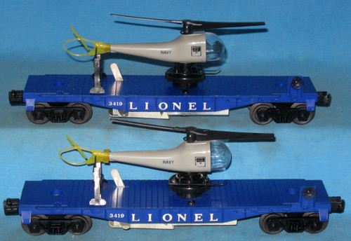 3419 Flatcar with Helicopter: Set of Two (Var)