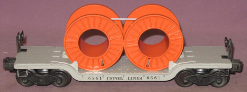 6561 Cable Reel Car: Gray Reels (8) - All Aboard Train Shoppe