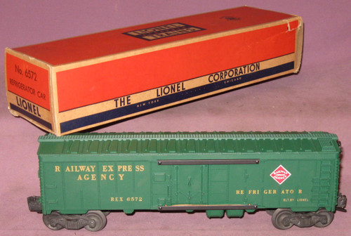 6572 Railway Express Agency Refrigerator Car: Bar-End Trucks (NOS)