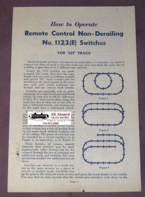 1122 Remote Control Switches: Instructions Only (8)