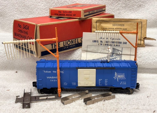 3424 Wabash Operating Brakeman Car: Medium Blue / White Figure (7++/OB)