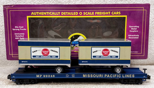 MTH 20-98180 Missouri Pacific Flatcar w/ Trailers (NOS)