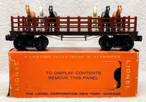 1877 Western & Atlantic Flatcar w/ Horses (7+/OB)