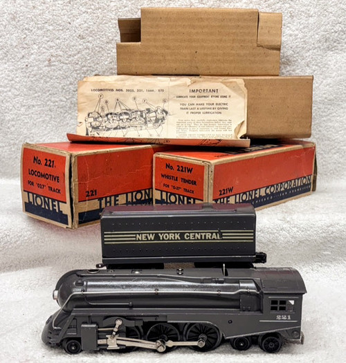 221 Dreyfuss Steam Locomotive w/ 221W Tender (7/OB)