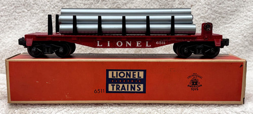 6511 Flatcar w/ Pipes (8+/OB)