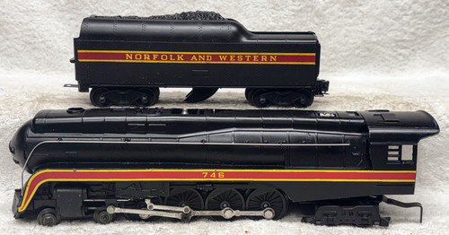 746 Norfolk & Western Steam Locomotive w/ 746W Tender: Long Stripe (7++)