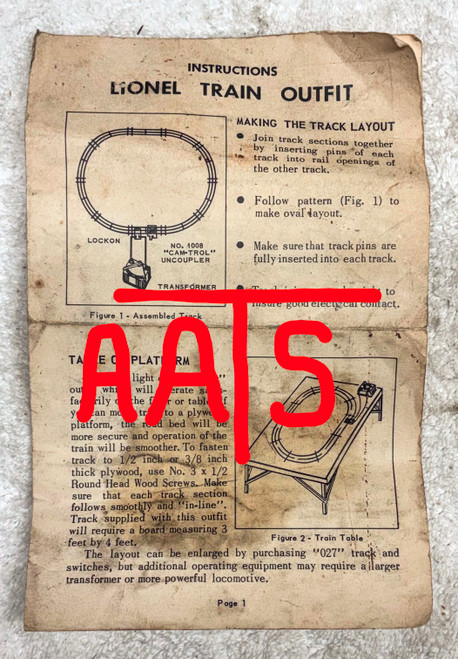 1643 Lionel Train Outfit: Instructions Only (7)