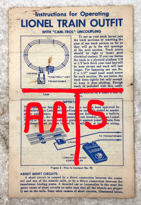 1613 Lionel Train Outfit: Instructions Only (7)