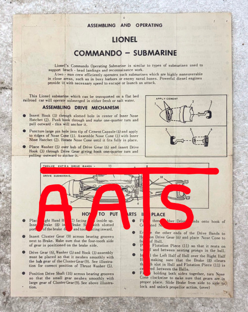 3330 Commando Submarine: Instructions Only (8)
