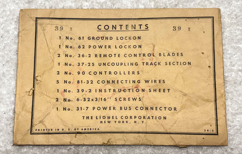 39X Super O Outfit Components: Envelope Only (7)