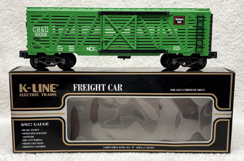 K-Line 90009 C. B. & Q. Box Car (9/OB)