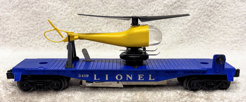 3419 Flatcar w/ Launching Helicopter (7++)