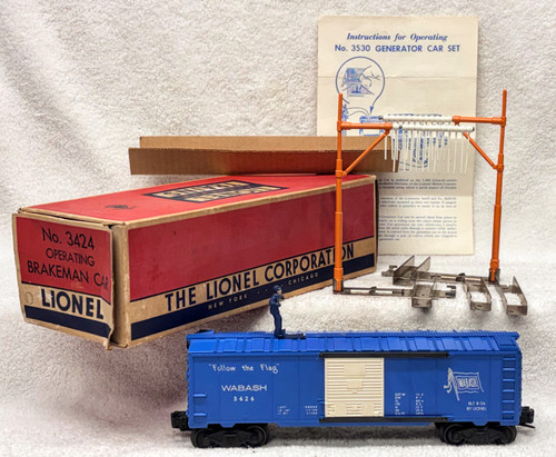 3424 Wabash Operating Brakeman Car: Blue Figure (7++/OB)