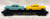 6424 Twin Automobile Flatcar: Original Yellow / Aqua (7++)