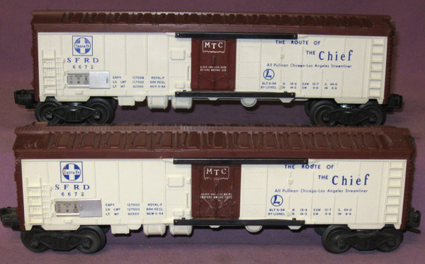 6672 Santa Fe Refrigerator Reefer: Set of Two (7)