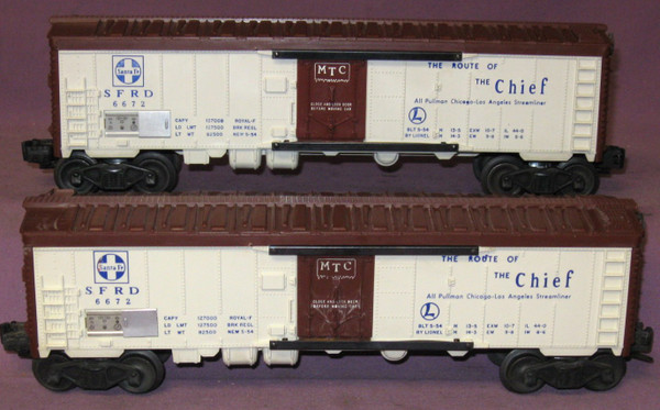 6672 Santa Fe Refrigerator Reefer: Set of Two (7)