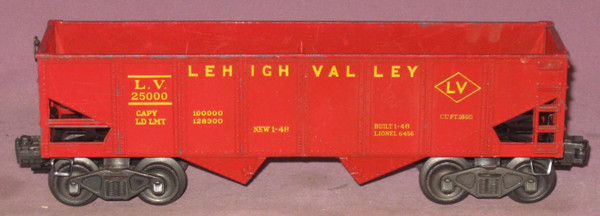 6456-75 Lehigh Valley Hopper: Glossy Red / Yellow Lettering (6)