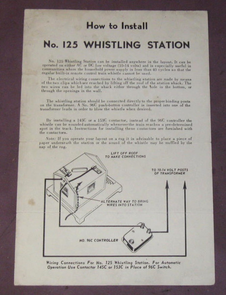 125 Whistling Shack: Instructions Only (7+)