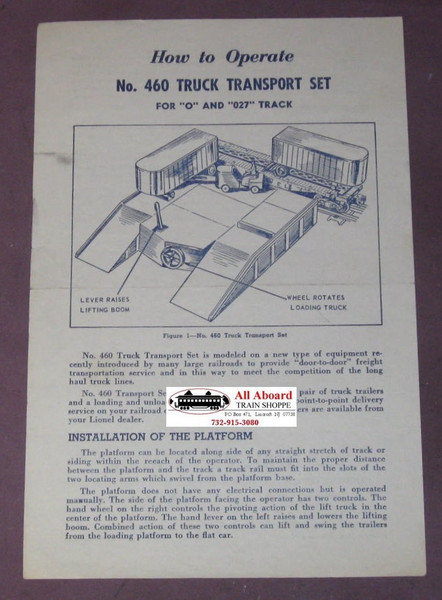 460 Truck Transport Set: Instructions Only (8+)