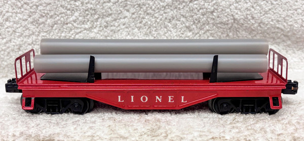 6121 Red Flatcar w/ Pipes (7+)