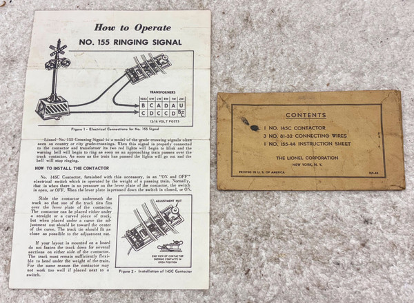 155 Bell Ringing Signal: Envelope & Instructions (8+)