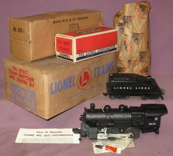 1615 Steam Locomotive Switcher w/ 1615T Tender (NOS)