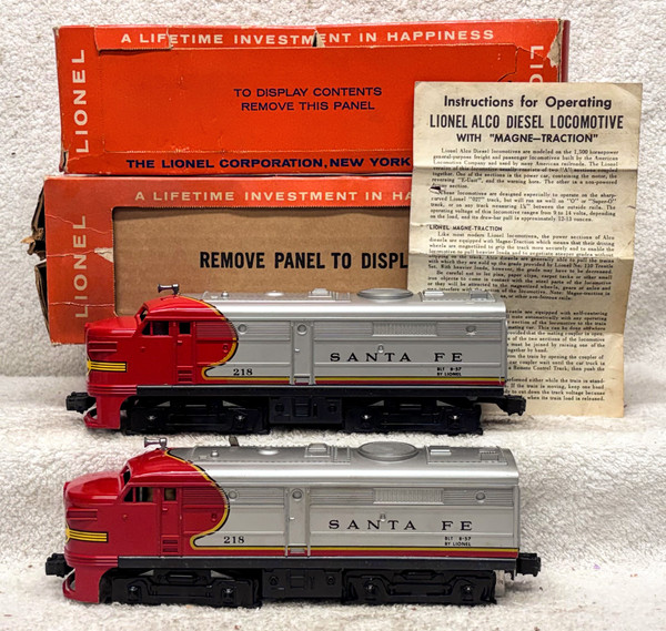 218 Santa Fe Alco AA Diesels w/ 218T (8/OB)