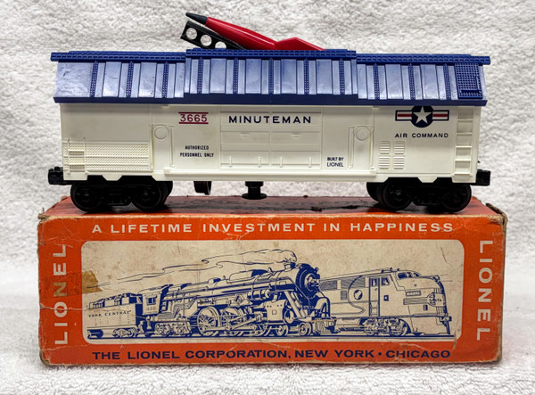 3665 Minuteman Launching Box Car w/ Rocket (6+/OB)