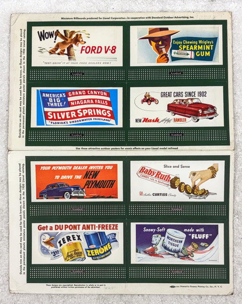 310 Billboards: 1950 Complete Sheet (NOS)