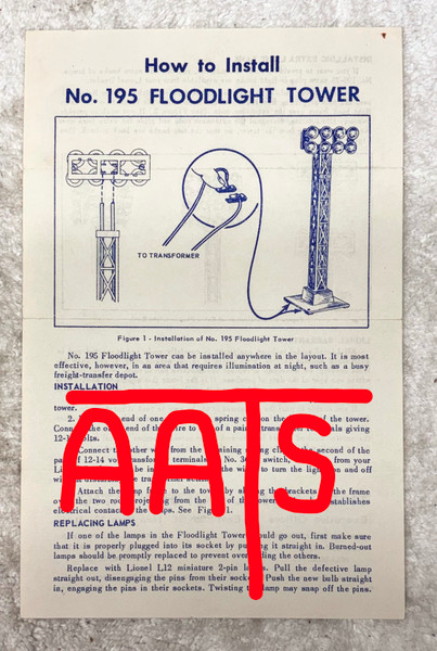 195 Floodlight Tower: Instructions Only (9)