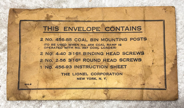 456 Coal Ramp: Envelope Only (6+)