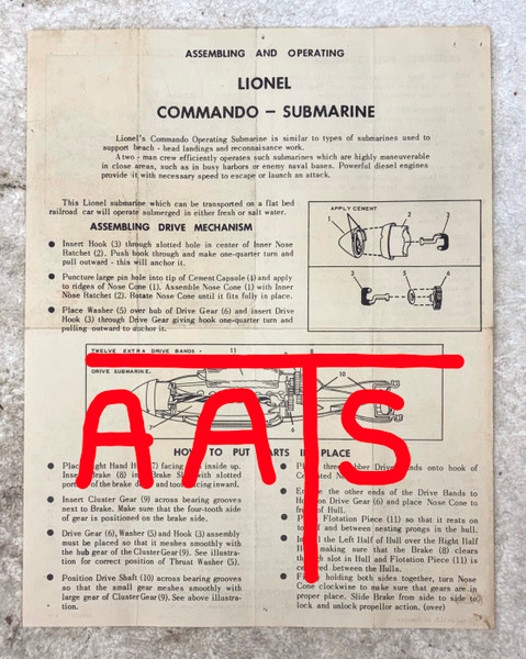 3330 Commando Submarine: Instructions Only (8)